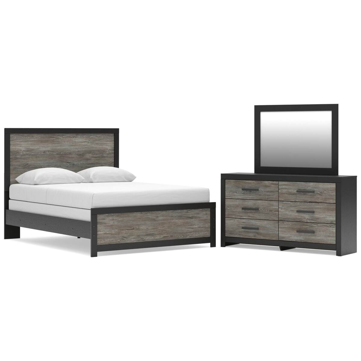 d16373dcbf6a0e540d8c15eb839725be Broachmyn Queen Panel Bed, Dresser and Mirror - Image 1