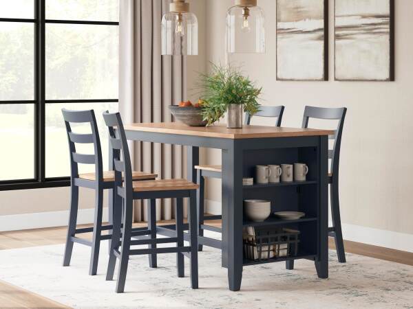 Gesthaven Counter Height Dining Table and 4 Barstools - Image 2