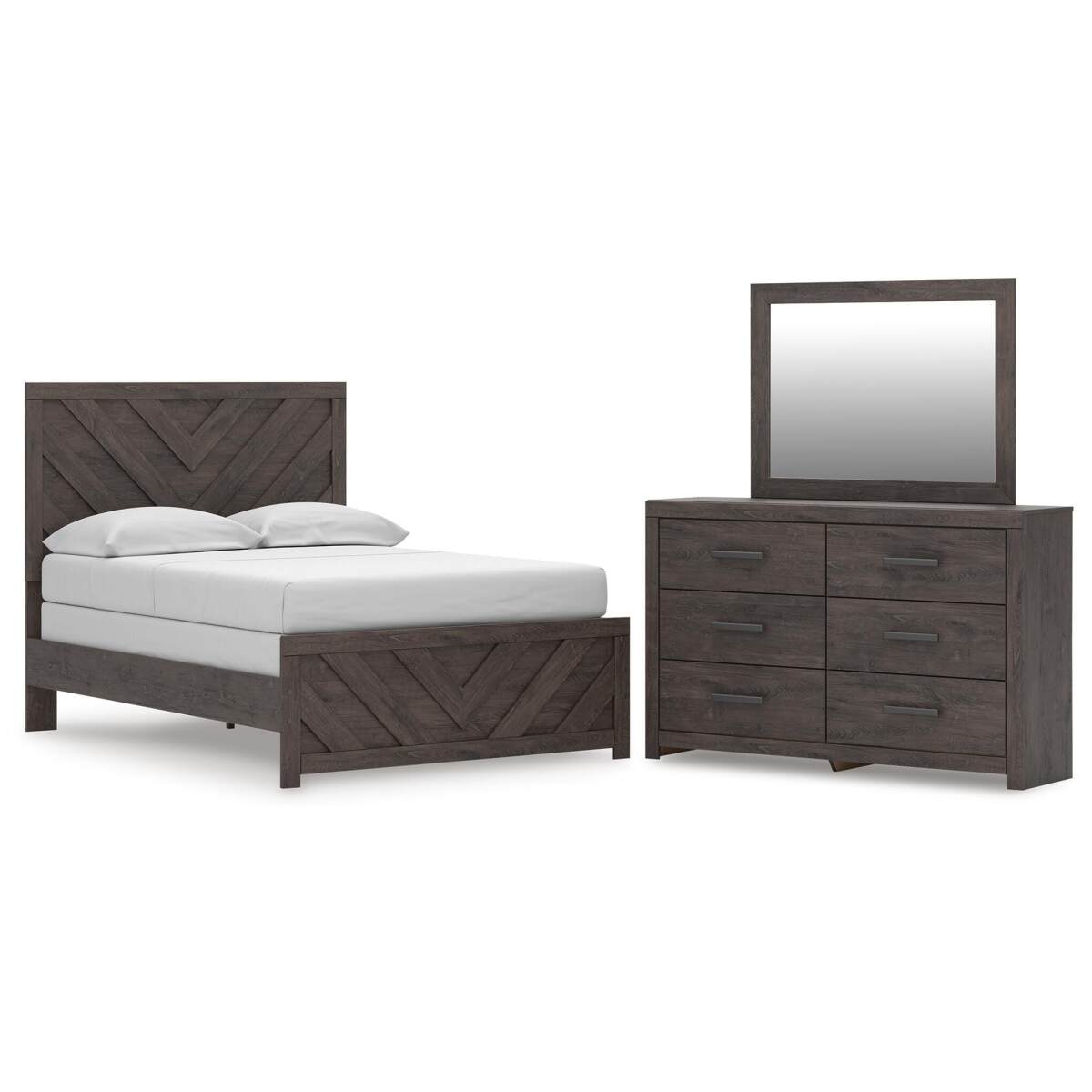 d3e9124ac74b706f7ab5c7b5983dfbf6 Prendonea Full Panel Bed, Dresser and Mirror - Image 1