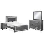 Lodanna Full Upholstered Panel Bed, Dresser, Mirror, and Nightstand