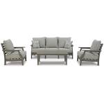 Visola Outdoor Sofa, 2 Lounge Chairs and Coffee Table