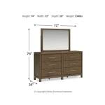 Cabalynn California King Panel Bed with Storage, Dresser and Mirror - Image 14
