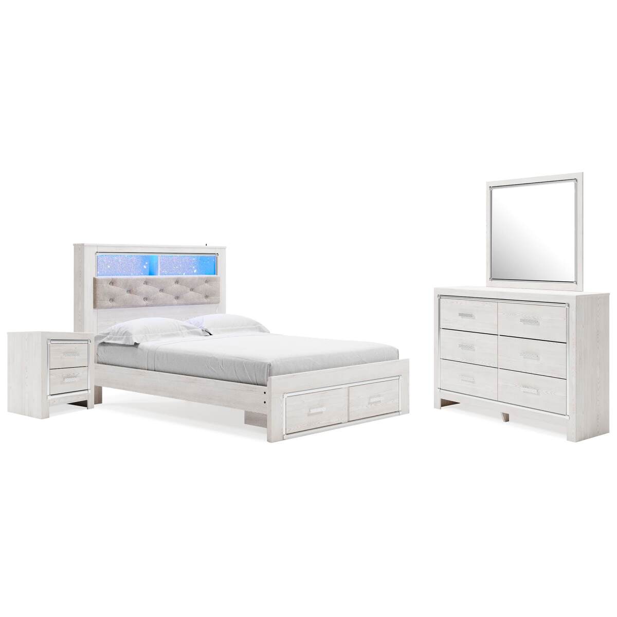 d4dffa478c08a3f1c902912f72479469 Altyra Queen Panel Storage Bed, Dresser, Mirror and Nightstand - Image 1