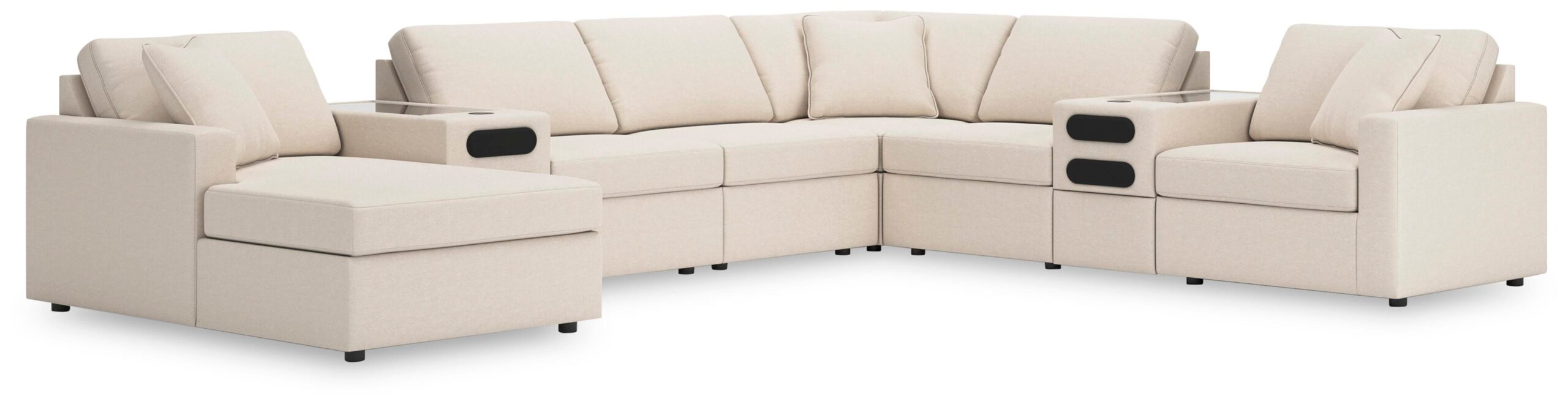 d50b0132bf112e50cba64bf53a3705b5 Modmax 8-Piece Sectional with Audio System and Chaise - Image 1