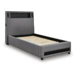 Verishaw Twin Upholstered Bed with Wireless Audio - Image 4