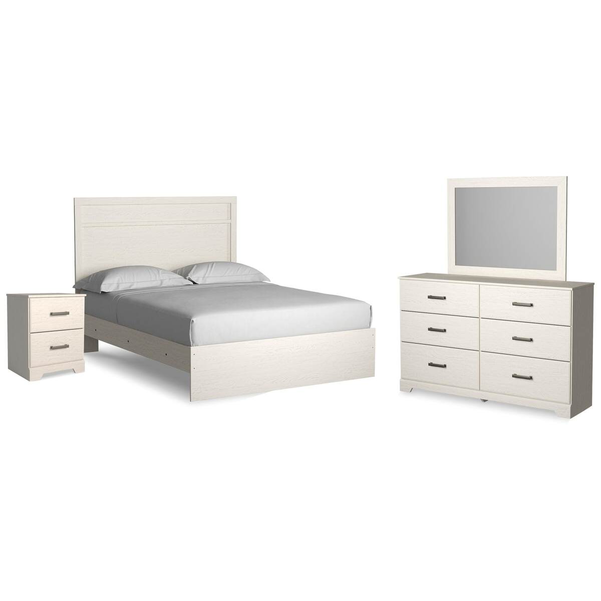 d5f6918473b5fa2497c4748be63dee1c Stelsie Queen Panel Bed with Dresser, Mirror and Nightstand - Image 1