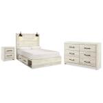 Cambeck Queen Panel Bed with Storage, Dresser and Nightstand