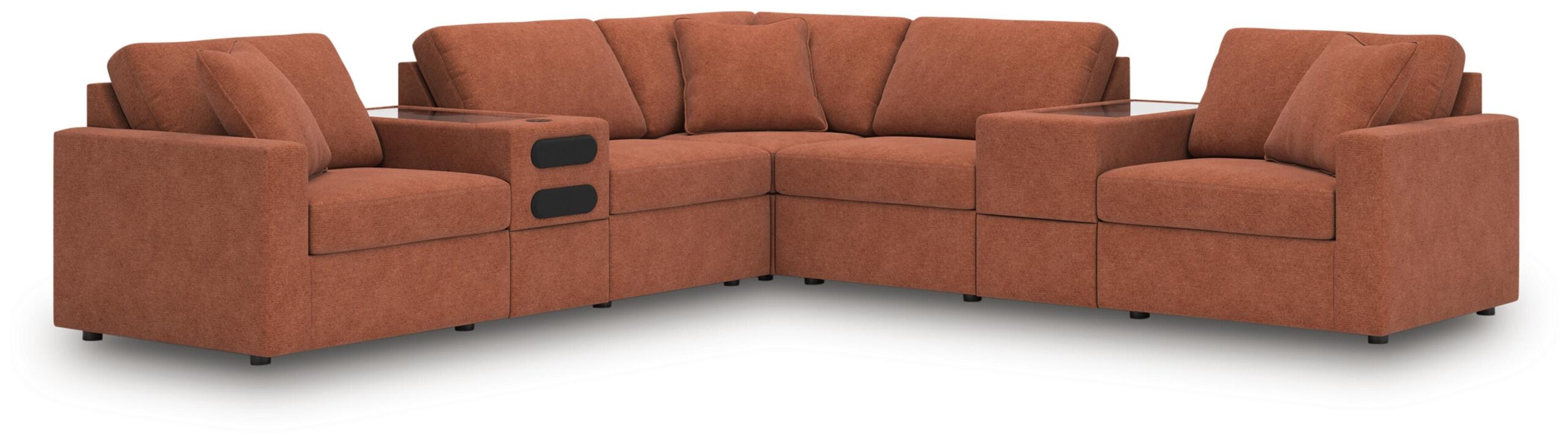 d65d5b5d0635e092df2ad80aea8ffb91 Modmax 7-Piece Balanced Sectional with Audio and Storage Consoles - Image 1
