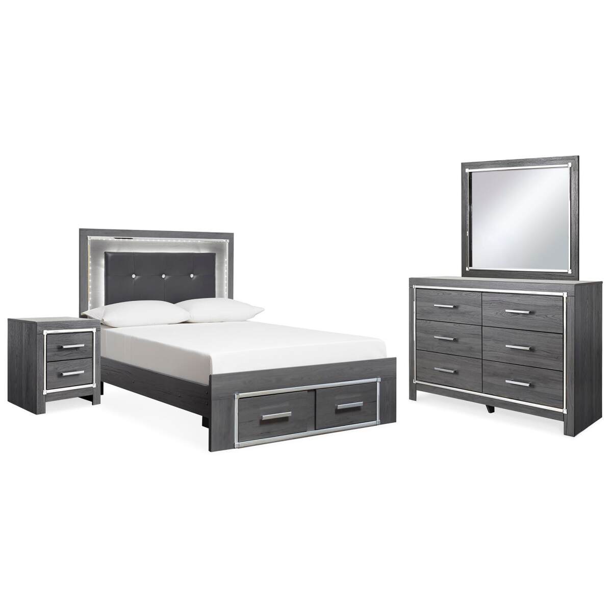 d6db20ffc7ce403e322f7f8bb707108e Lodanna Full Storage Bed, Dresser, Mirror and 2 Nightstands - Image 1