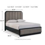 Rowanbeck Queen Upholstered Panel Bed, Dresser, Mirror and Nightstand - Image 8