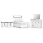 Ashbryn King Panel Bed, Dresser, Mirror and 2 Nightstands - Image 2