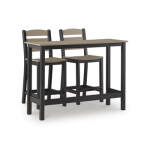 Shoreline Beach Outdoor Counter Table and 2 Barstools