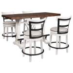 Valebeck Counter Height Dining Table and 4 Barstools