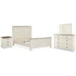 Willowton Queen Panel Bed, Dresser, Mirror, and Nightstand