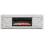 Cayboni 71" TV Stand with Electric Fireplace
