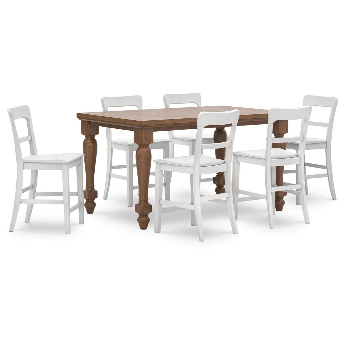 d7a7e2a4b82be78c95d0ab7dcfaa73f5 Greddinton Counter Height Dining Table and 6 Barstools - Image 1
