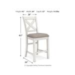 Robbinsdale Counter Height Extension Dining Table, 6 Barstools and Bench - Image 10