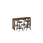 Torjin Counter Height Dining Table with 4 Barstools