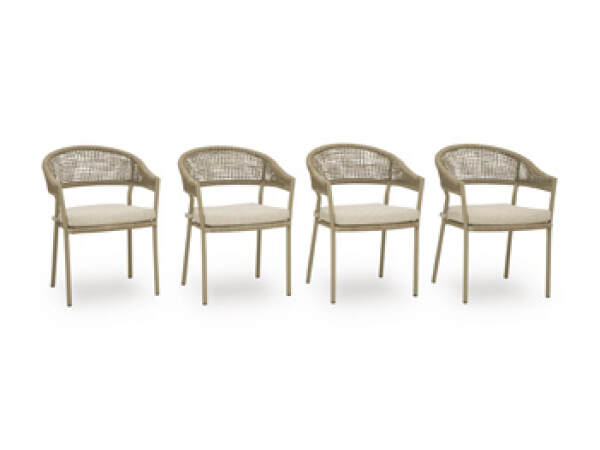 Orchard Beach Outdoor Arm Chair with Cushion (Set of 4)