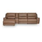 DeepWakes 4-Piece Reclining Sectional with Chaise and Storage Console