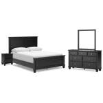 Lanolee Queen Panel Bed, Dresser, Mirror and Nightstand