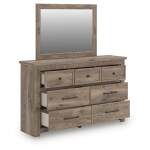 Rusticott Queen Poster Bed, Dresser, Mirror and Nightstand - Image 5