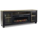 Foyland 83" TV Stand with Electric Fireplace - Image 2