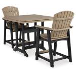 Fairen Trail Outdoor Counter Height Dining Table with 2 Barstools