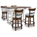 Valebeck Counter Height Dining Table and 4 Barstools