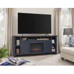 Eastport 84" Fireplace Console W/ 2 Doors WME1902-DBK - Image 3
