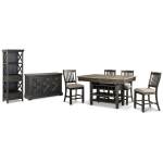 Tyler Creek Counter Height Table with 4 Barstools, Server and Display Cabinet - Image 2