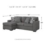 Gardiner Sofa Chaise and Ottoman - Image 11