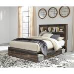 Drystan Queen Bookcase Bed with 2 Storage Drawers - Image 4