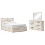 Lawroy Queen Panel Storage Bed, Dresser and Mirror - Image 2