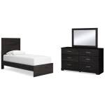 Belachime Twin Panel Bed, Dresser and Mirror