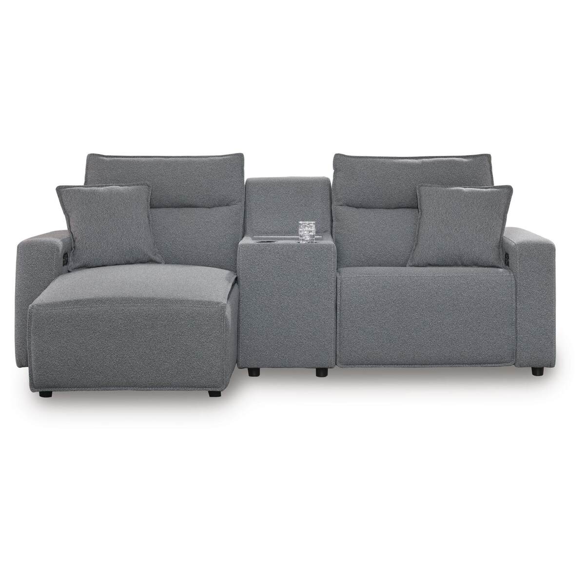 db24cdbe0439f4a2cf8466997d52d374 Modmax II 3-Piece Power Reclining Sectional with Chaise and Console - Image 1