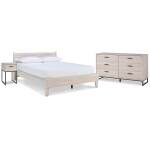 Socalle Queen Panel Platform Bed with Dresser and Nightstand
