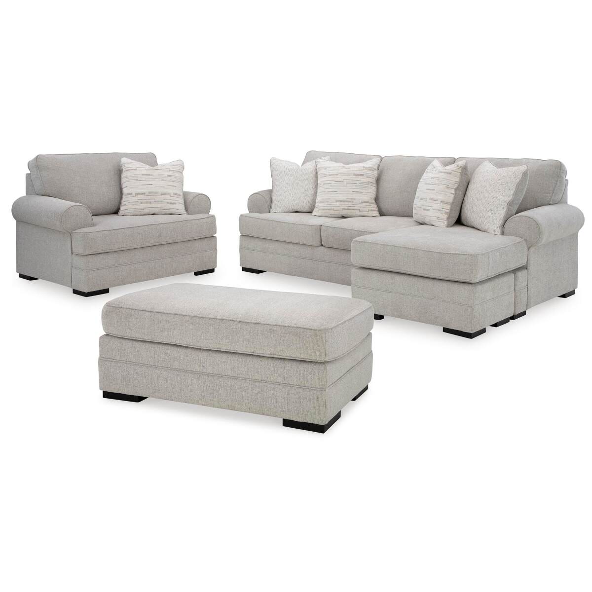 dbec7eda8931c2e0bbe0413e525e783b Eastonbridge Sofa Chaise, Oversized Chair, and Ottoman - Image 1