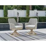 Seton Creek Outdoor Swivel Dining Chair (Set of 2) - Image 3