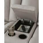 Elevate Edges Glider Reclining Loveseat with Console - Image 7