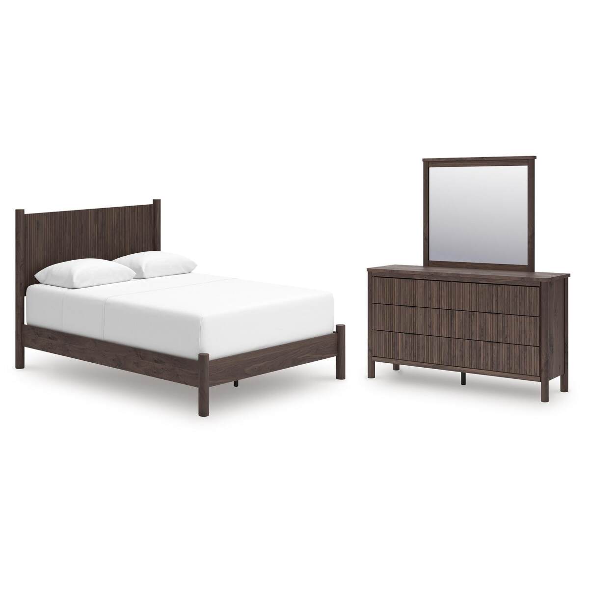 dcc029b4cb712149e28df14ca65c4cbf Pamytta Queen Panel Bed, Dresser and Mirror - Image 1