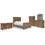 Feddinger Queen Panel Bed, Dresser, Mirror, Chest and 2 Nightstands - Image 2