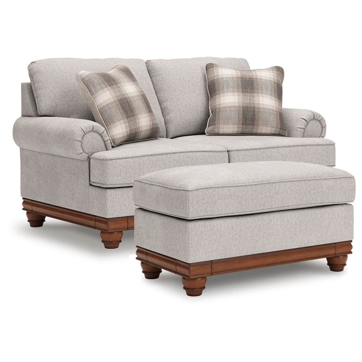 dd69e0ede9ff91063621c802aae50250 Clearbrooke Loveseat and Ottoman - Image 1