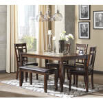 Bennox Dining Table and Chairs with Bench (Set of 6)