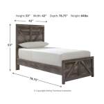 Wynnlow Twin Crossbuck Panel Bed and 2 Nightstands - Image 6