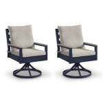 East Beach Outdoor Swivel Chair with Cushion (Set of 2)