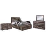 Derekson Full Panel Storage Bed, Dresser, Mirror and 2 Nightstands - Image 2