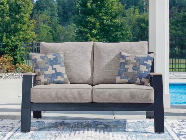East Beach Outdoor Loveseat with Cushion - Image 3