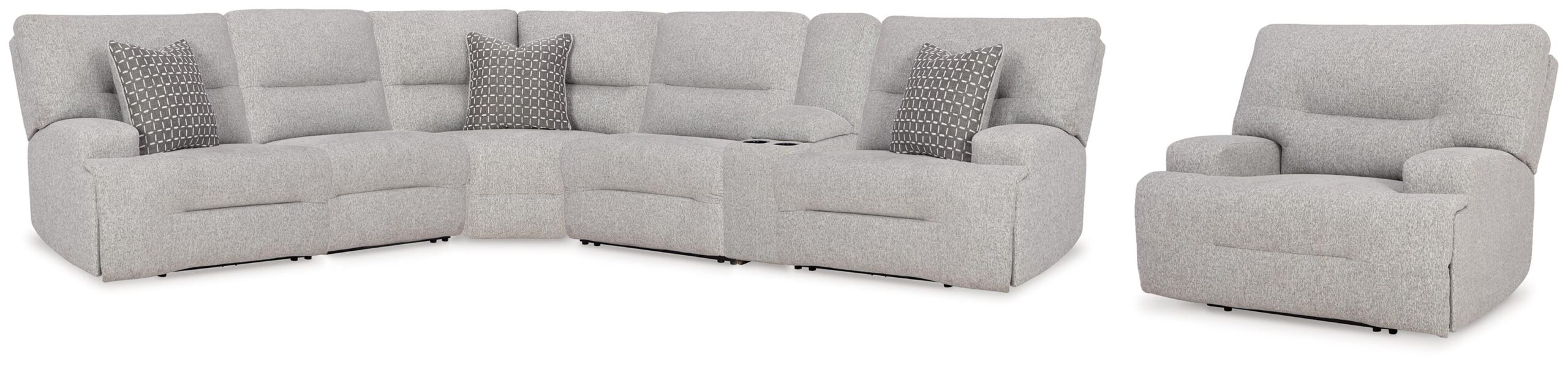 de80d9697f33135d5e279ef13bd06cf5 Acklen Place 6-Piece Power Reclining Sectional and Power Recliner - Image 1