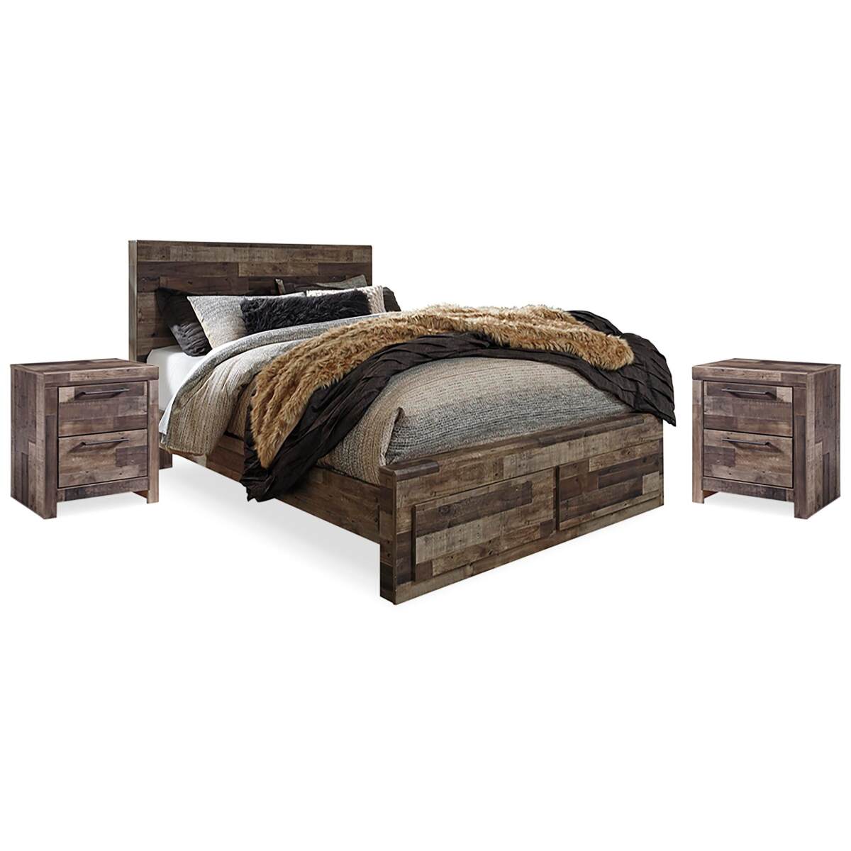 e026a35bb8b2cbe764087397ca498005 Derekson Queen Panel Storage Bed and 2 Nightstands - Image 1
